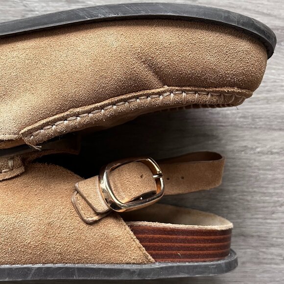 ZARA FLAT SUEDE CLOGS Size 39eu - Picture 7 of 8